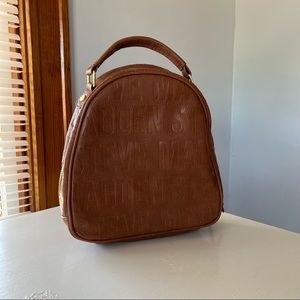 Steven Madden Cognac Brown Faux Leather Mini Backpack